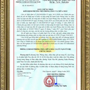 Giấy chứng nhận kiểm định pccc công ty SafeFire