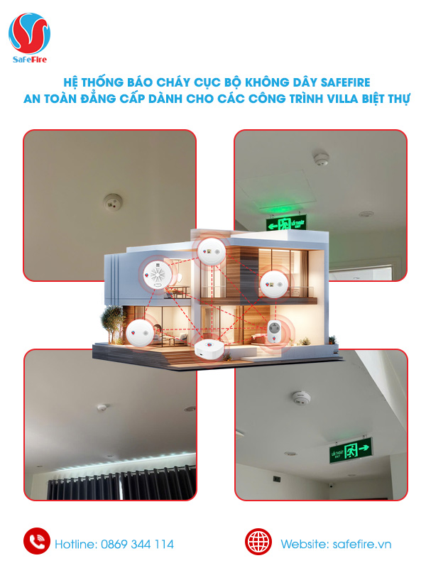 Thiết bị báo cháy cho Villa Safefire SFX - An toàn đẳng cấp cho các công trình villa biệt thự