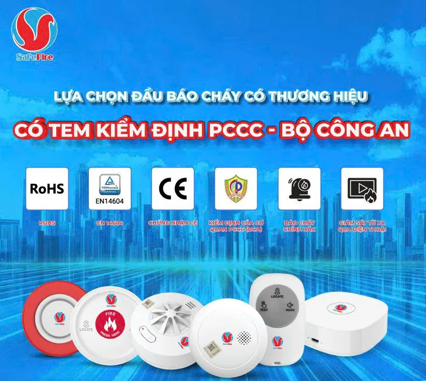Lựa chọn đầu báo khói không dây theo thương hiệu uy tín