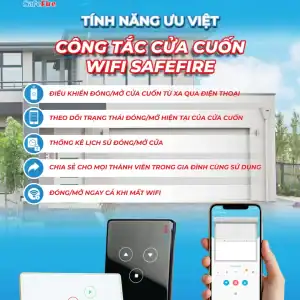 Tính năng ưu việt của công tắc cửa cuốn wifi SafeFire