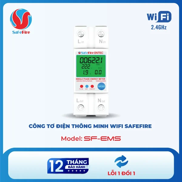 Công tơ điện thông minh wifi SafeFire SF-EMS
