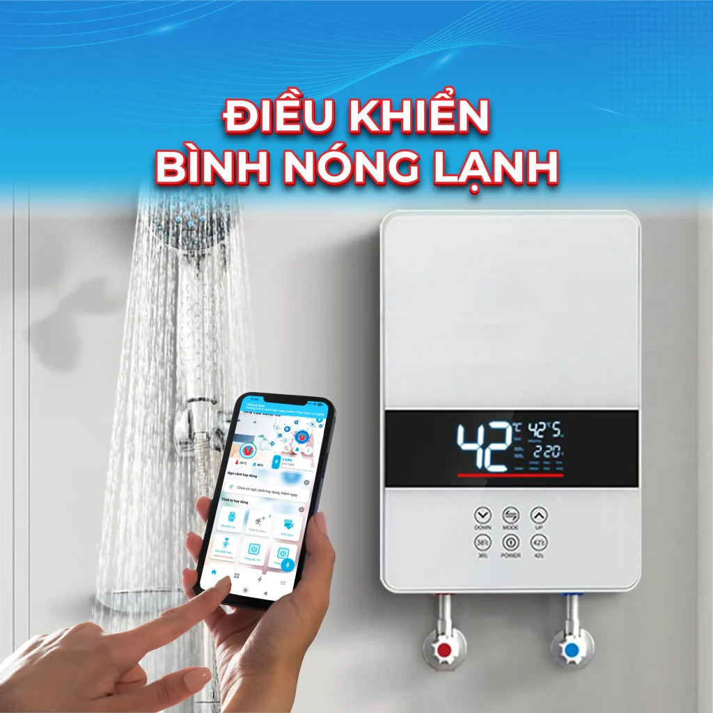 thiết bị nhà thông minh điều khiển bình nóng lạnh