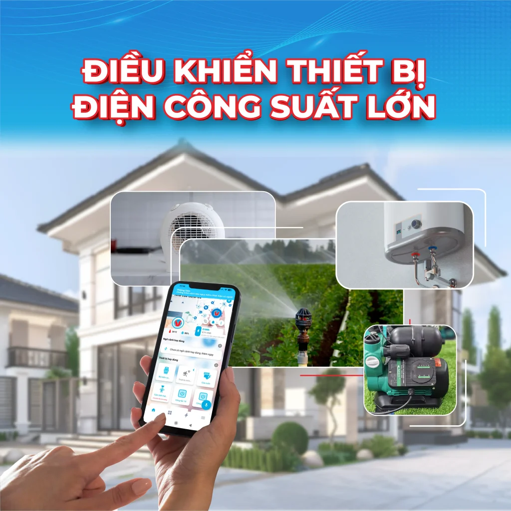 thiết bị nhà thông minh điều khiển thiết bị điện công suất lớn